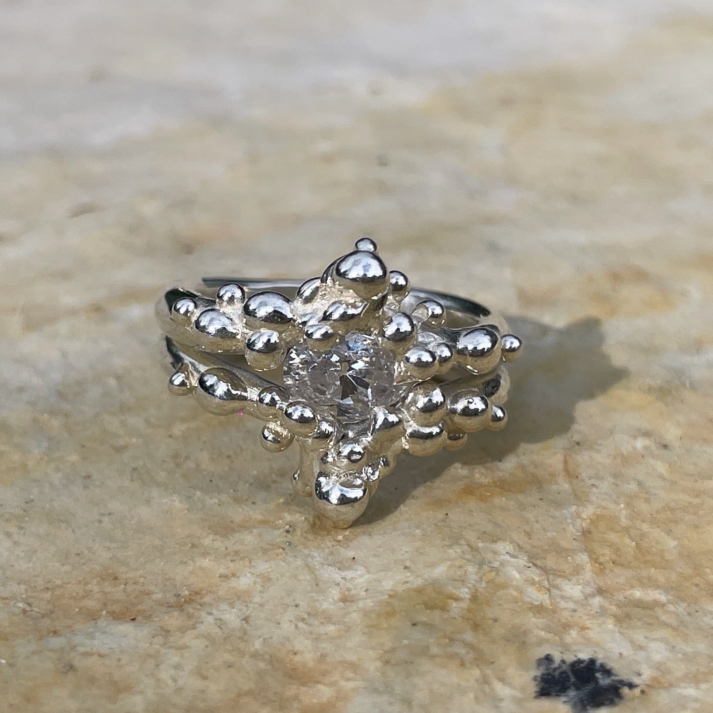 "Mer me" Encrusted Bubble Ring