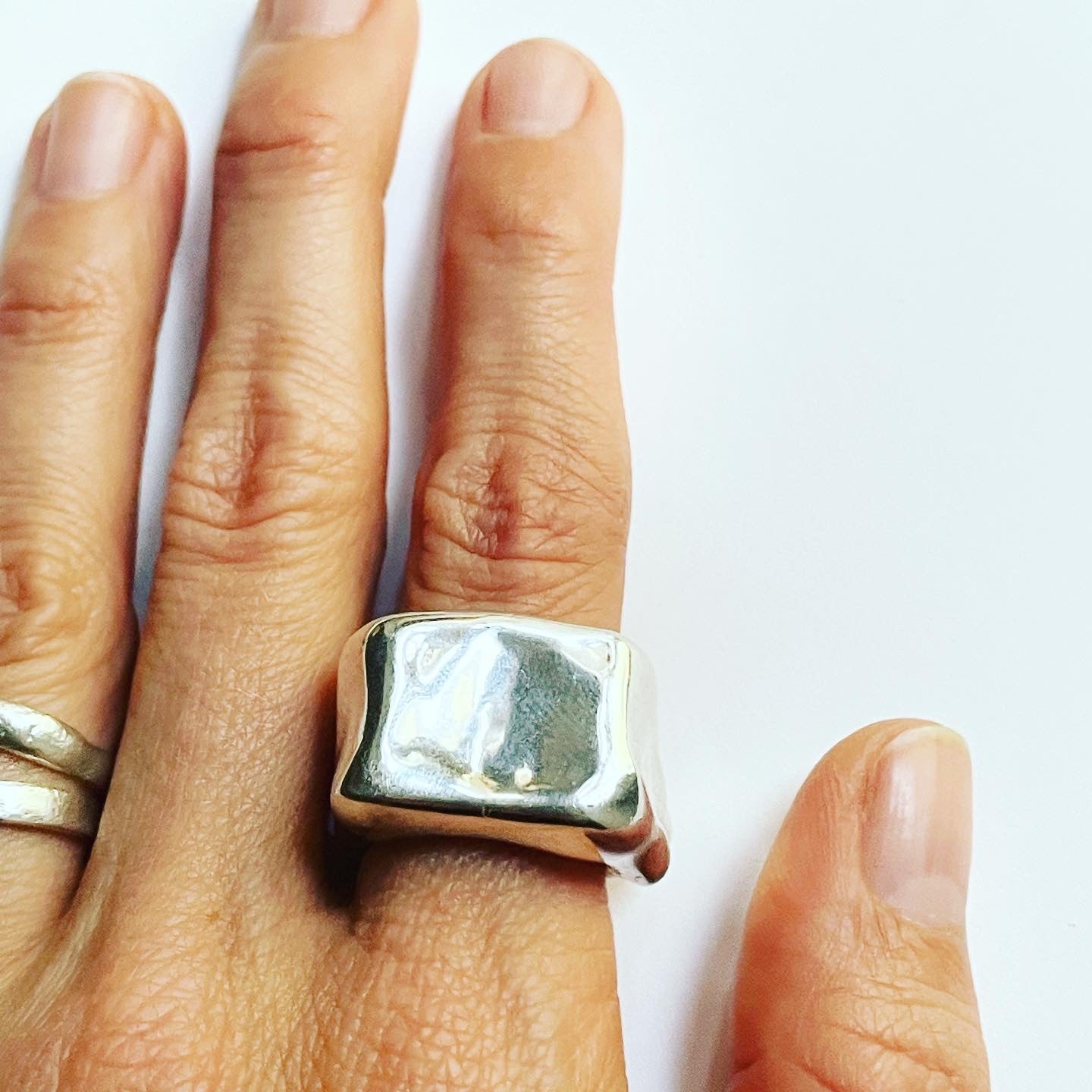 Liquid Love Ice Cube Signet Ring