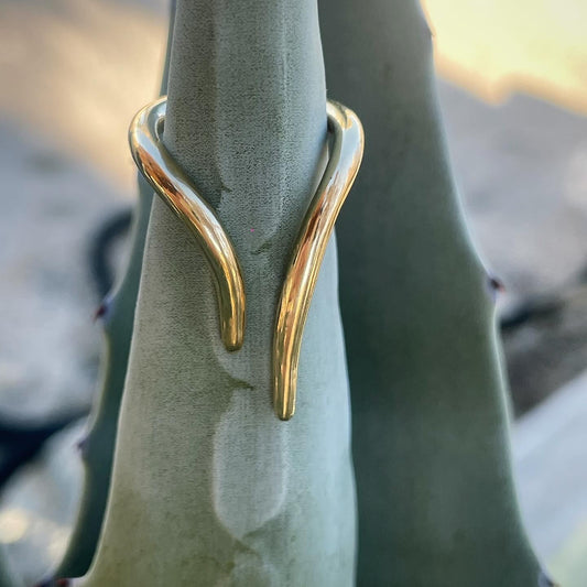Anemone Stitch Long Thorns open Stacking Ring