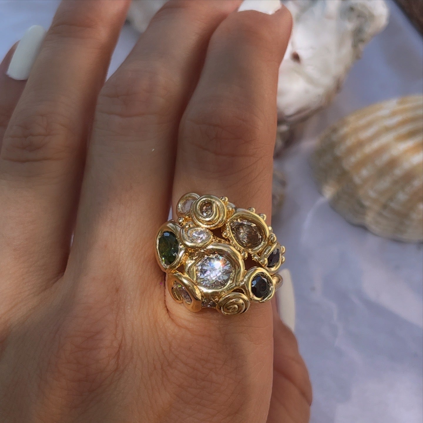 Encrusted Bubbles & Gems Band