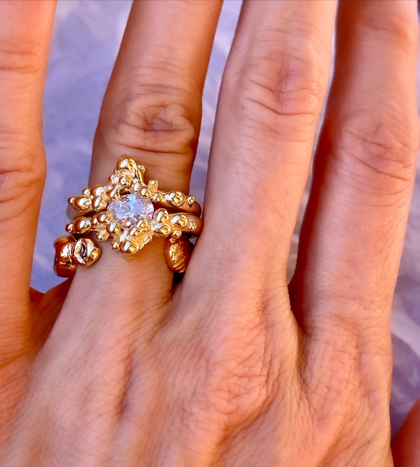 "Mer me" Encrusted Bubble Ring