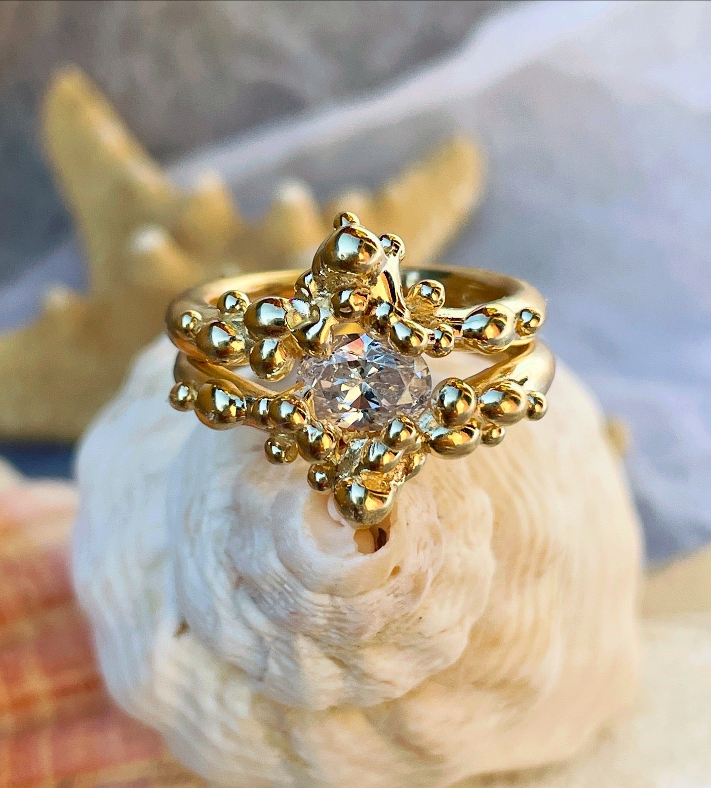 "Mer me" Encrusted Bubble Ring