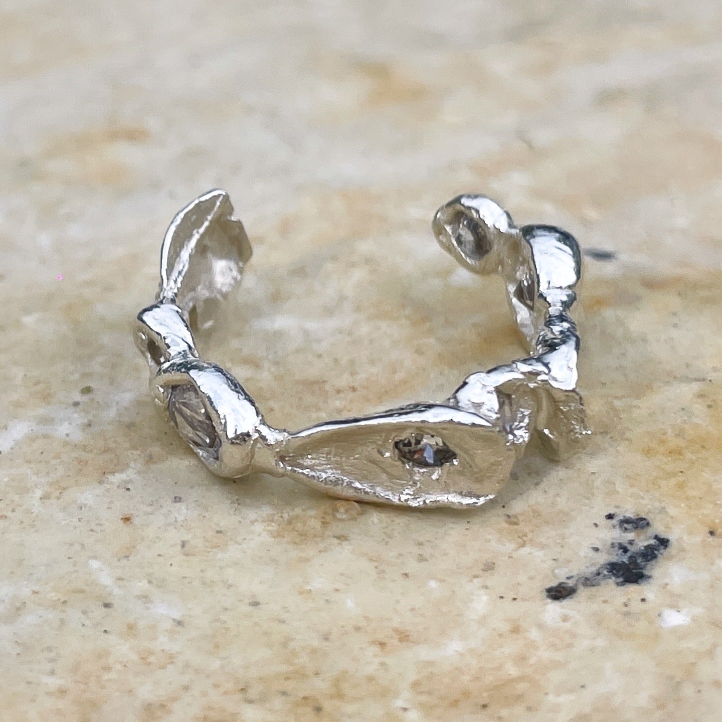 Encrusted Open Shell and Oyster Ring