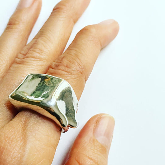 Liquid Love Ice Cube Signet Ring