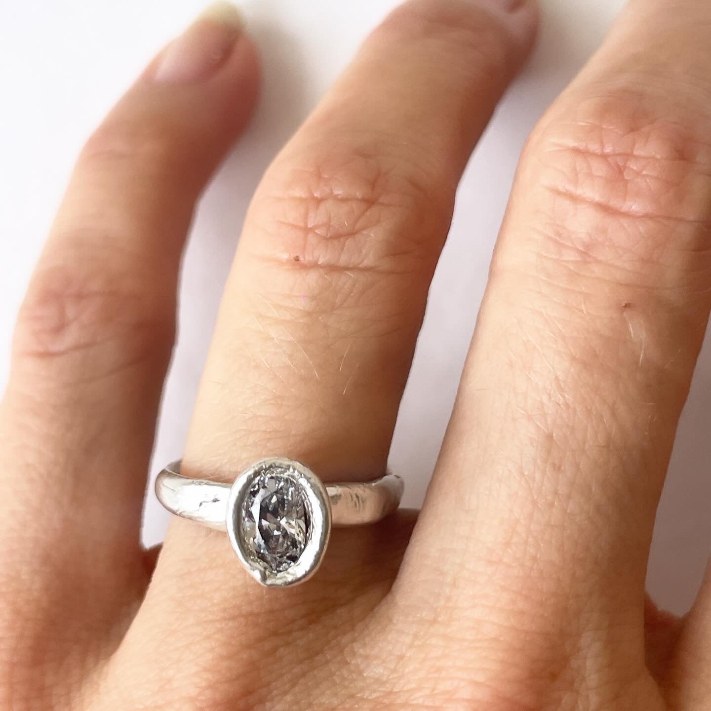 Special Pebble Solitaire Ring