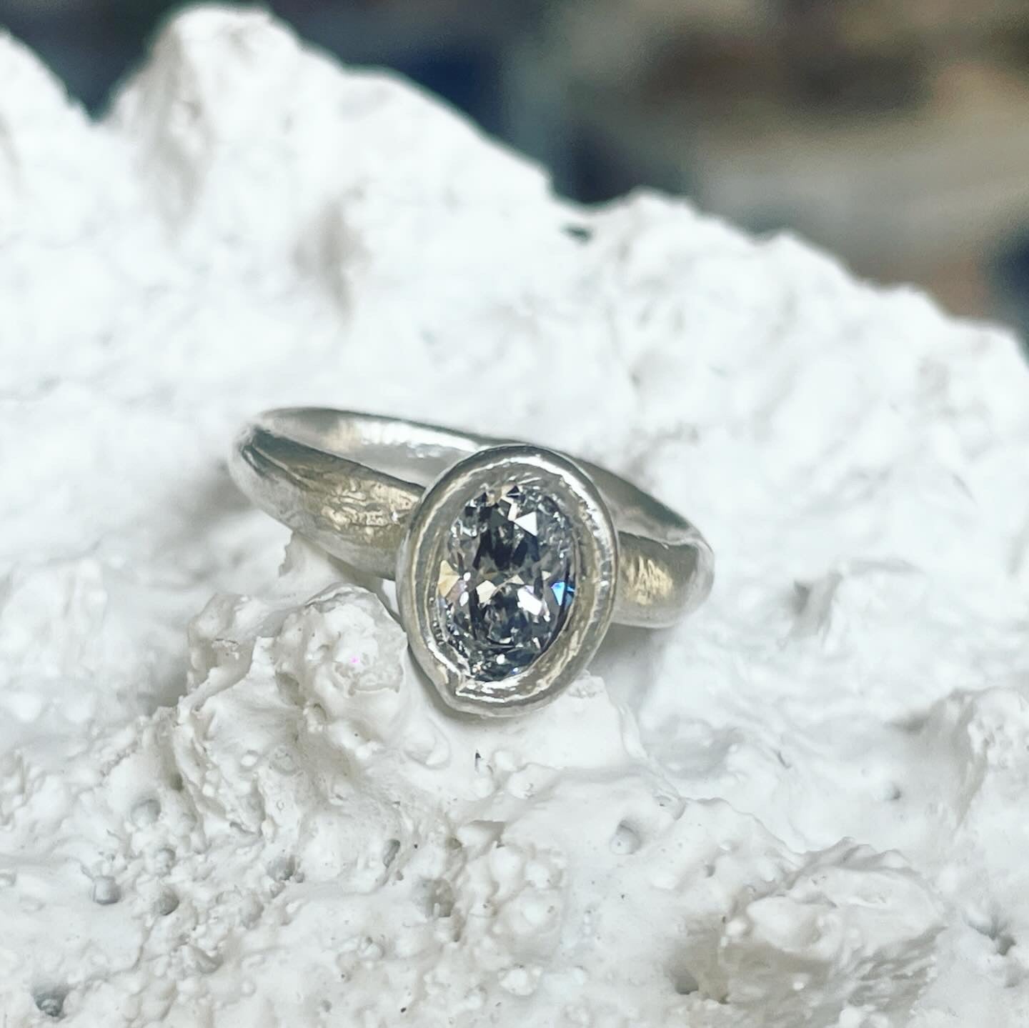 Special Pebble Solitaire Ring