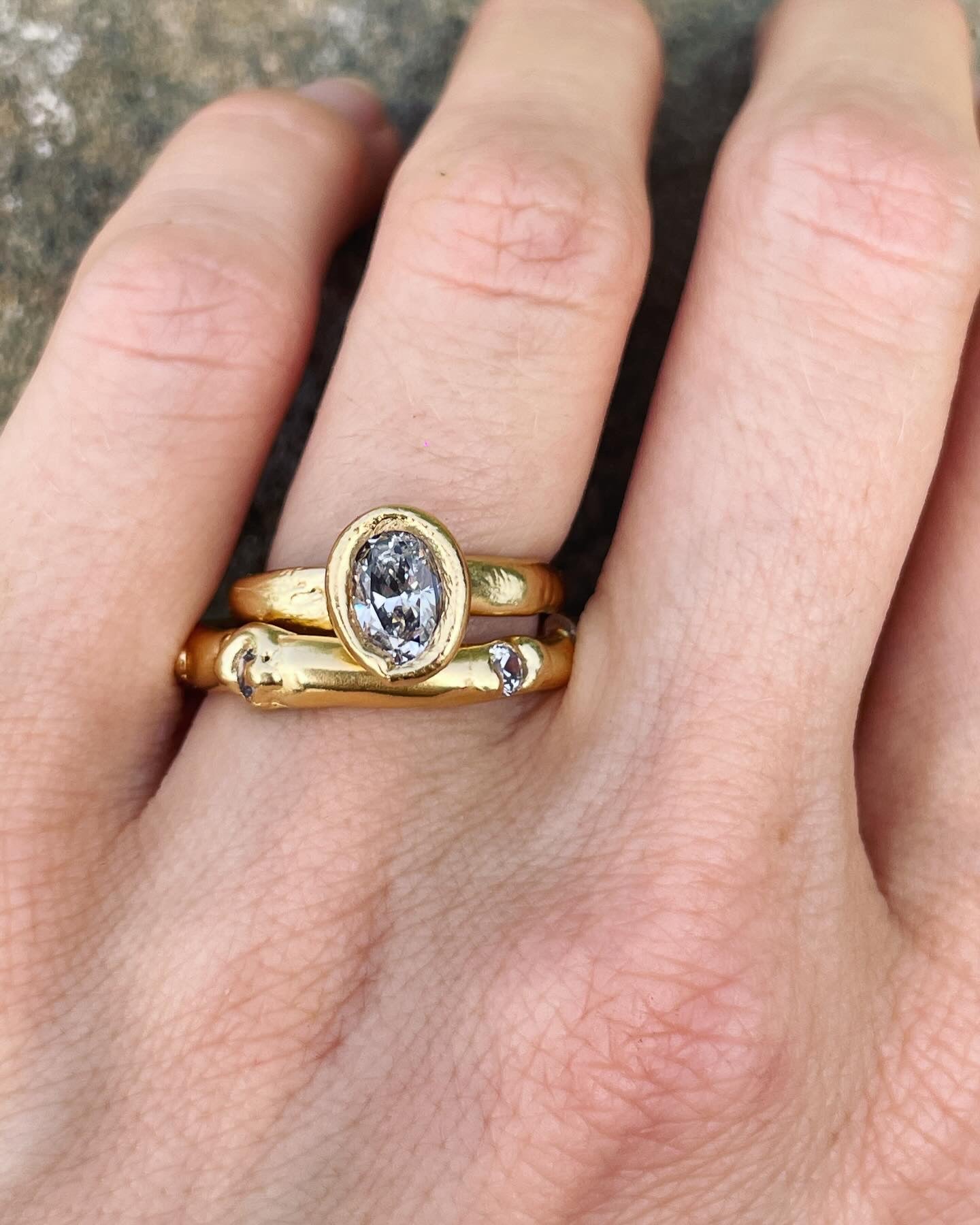 Special Pebble Solitaire Ring