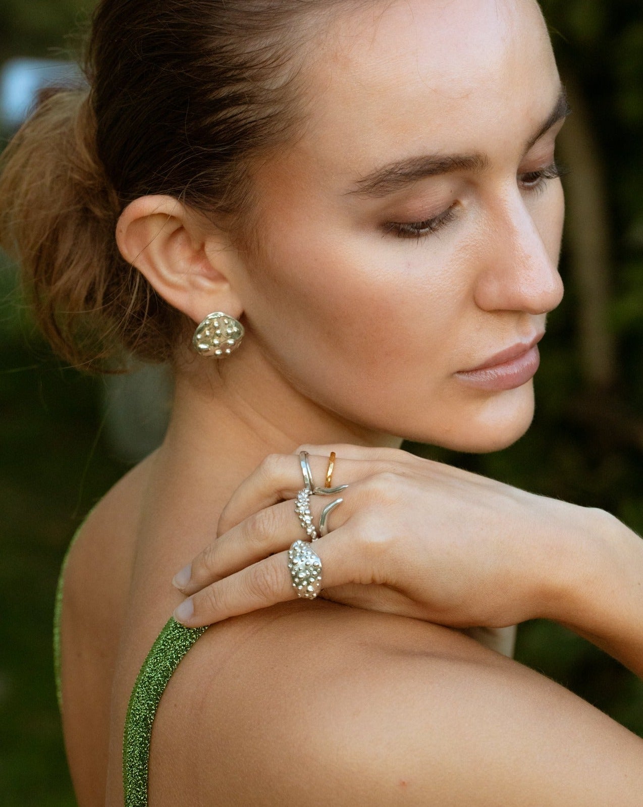 Raindrops on leaves Earrings