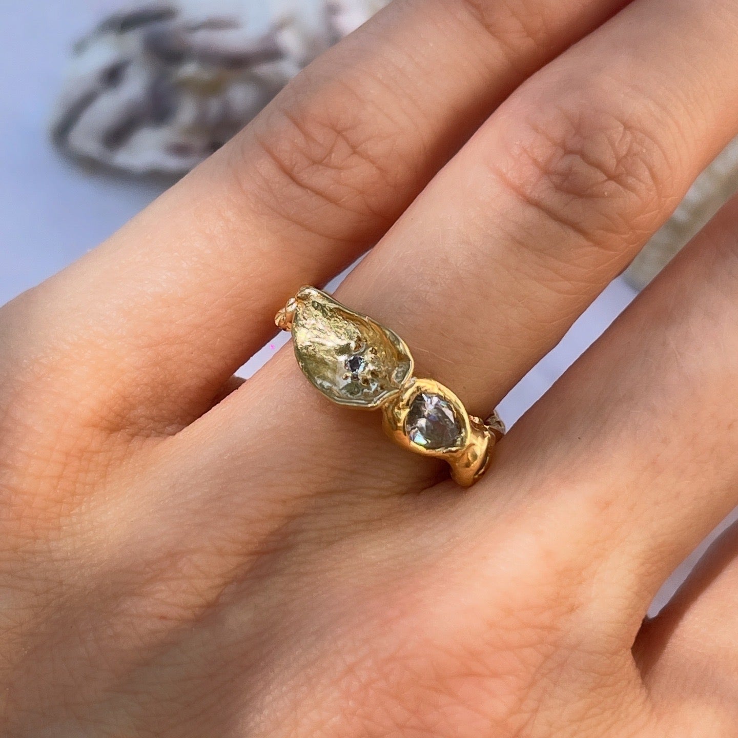 Encrusted Tiny Oyster Band