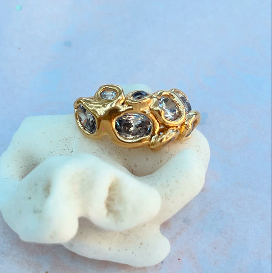 Encrusted Barnacles Cluster Ring