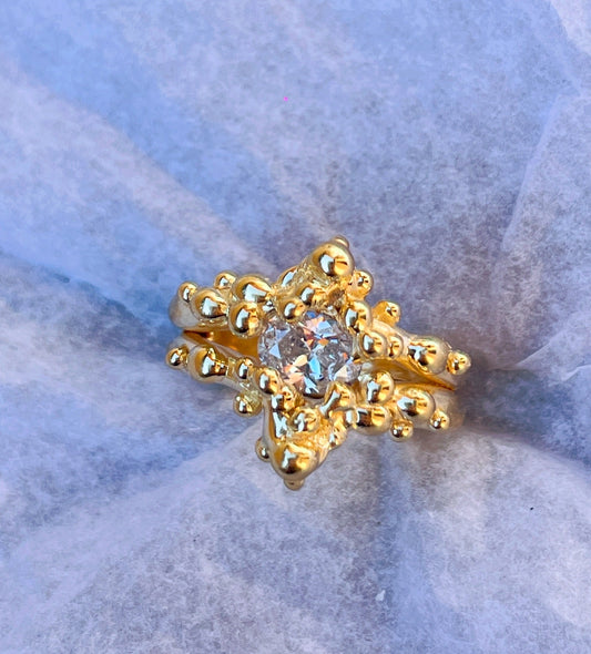"Mer me" Encrusted Bubble Ring