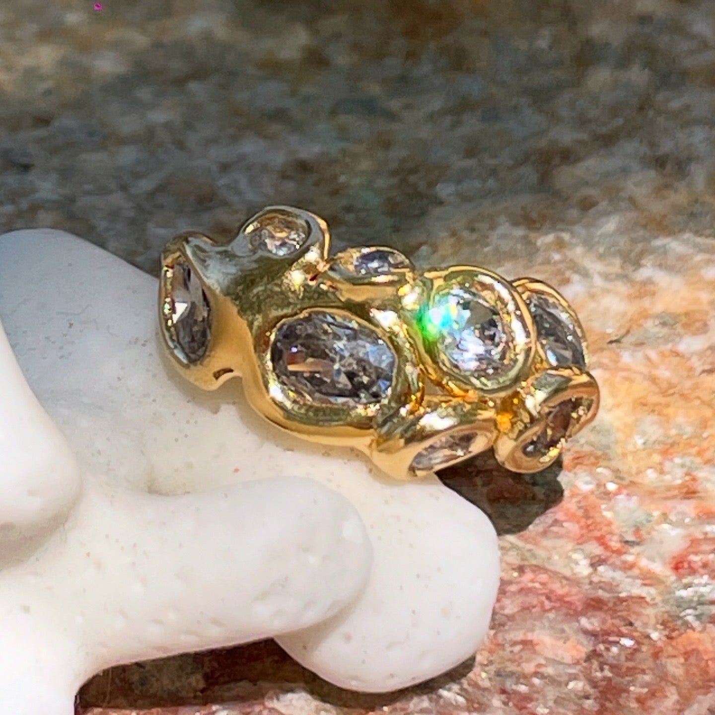 Encrusted Barnacles Cluster Ring