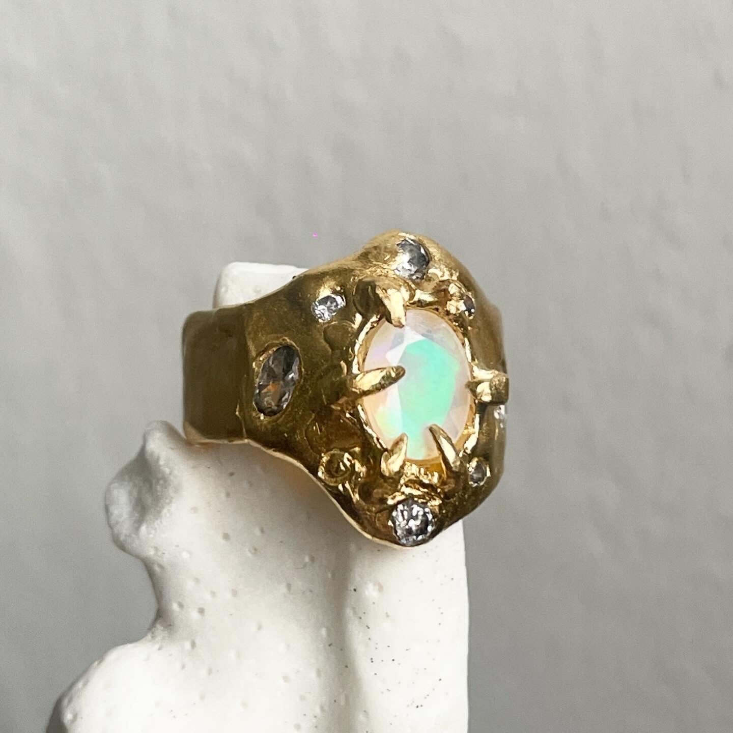 Deep Sea Creature Opal Statement Ring