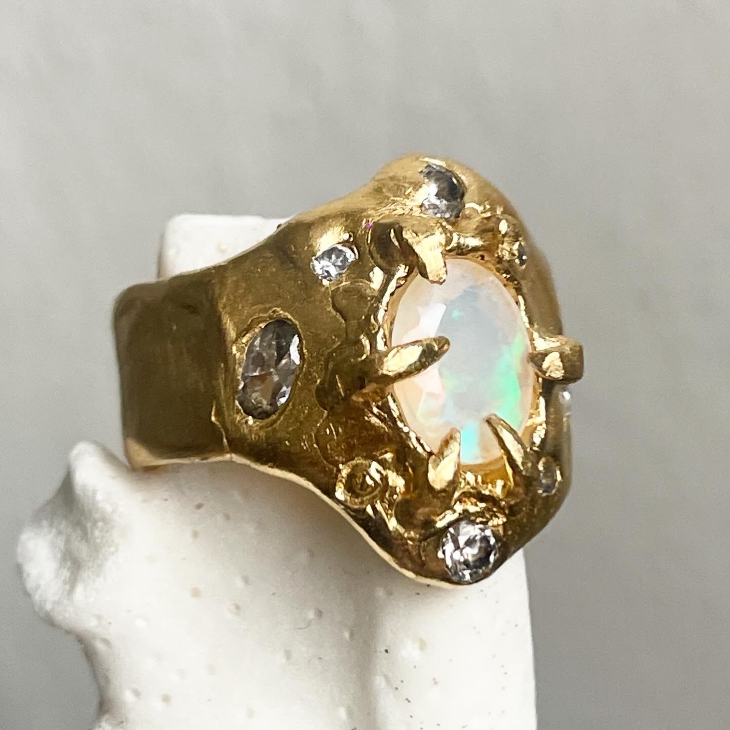 Deep Sea Creature Opal Statement Ring