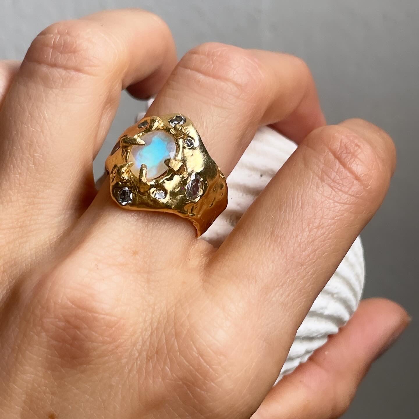 Deep Sea Creature Opal Statement Ring