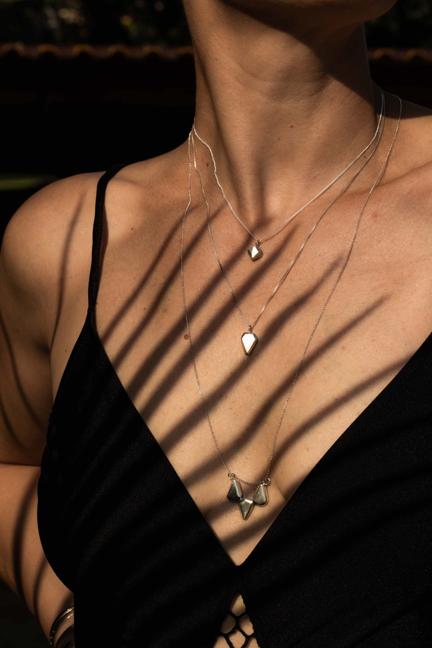 Fake Diamond Pendulum Necklace