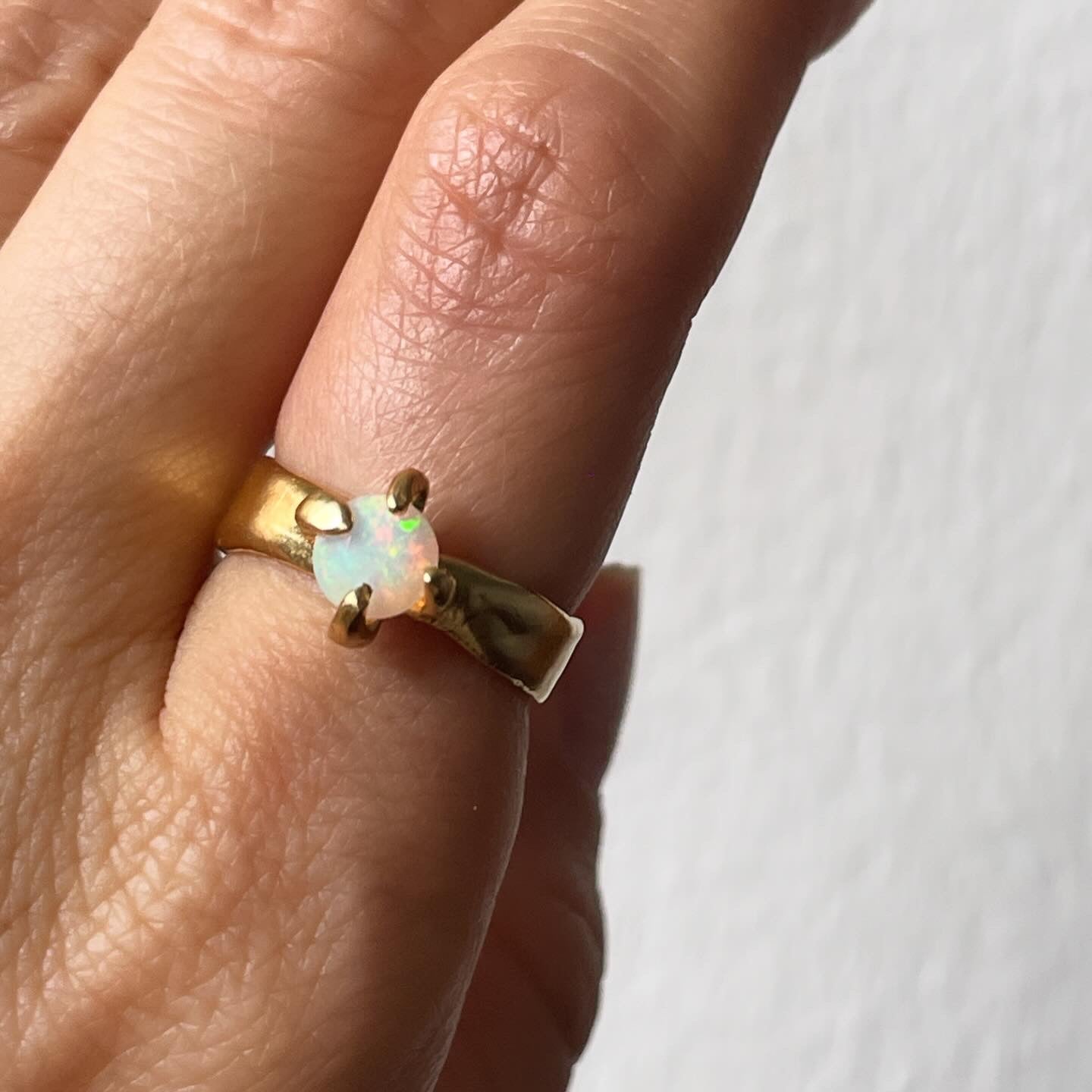 Milky Way Solitaire Opal Ring