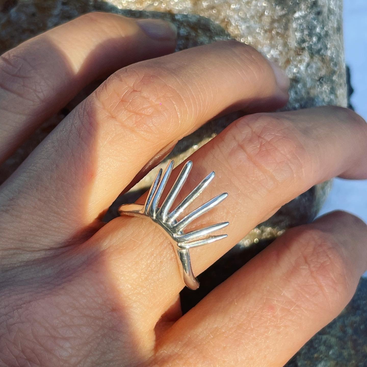 Sun Crown Stacking Ring