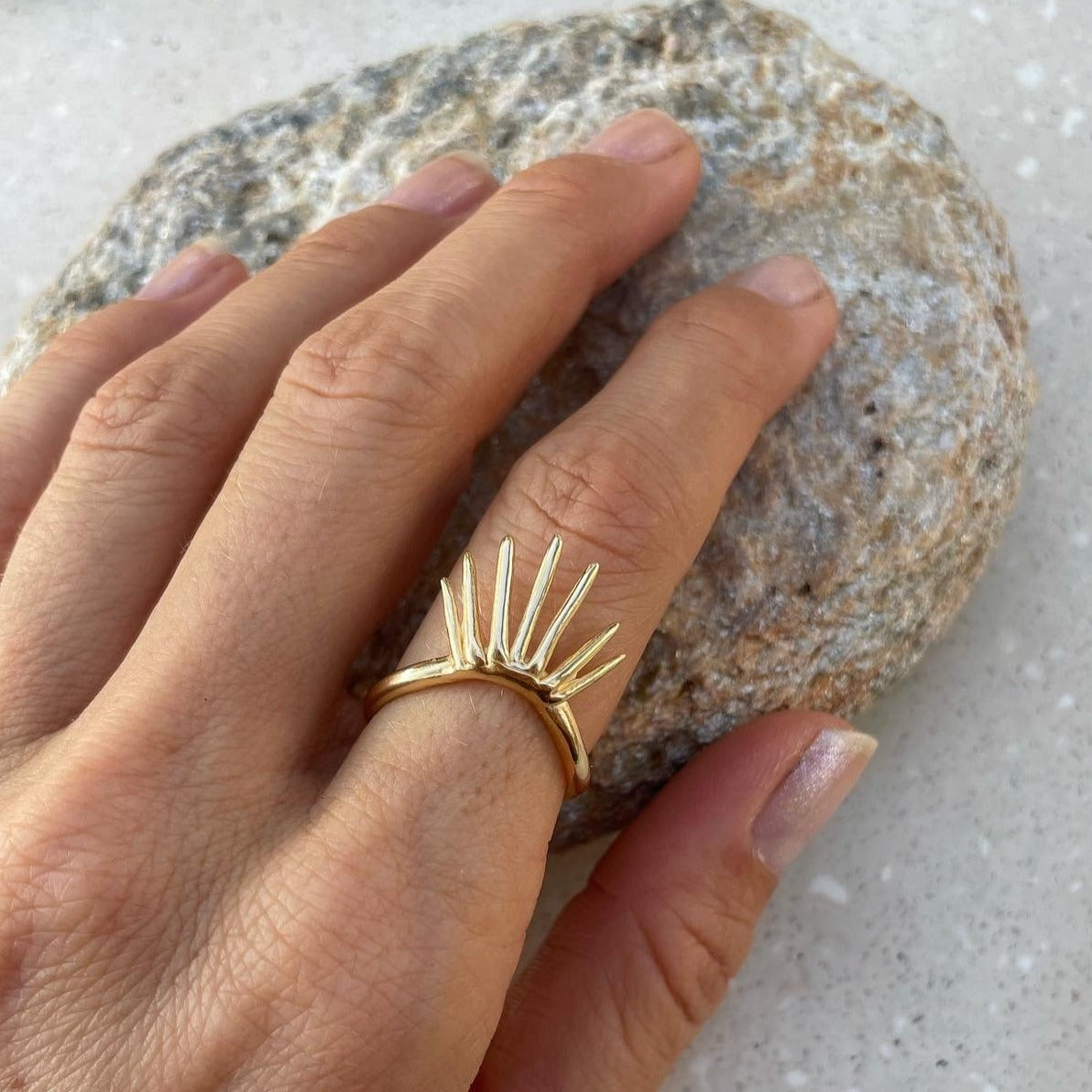 Sun Crown Stacking Ring