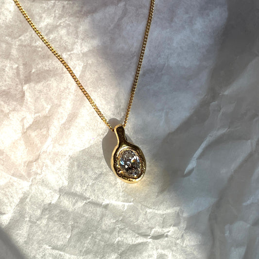 Tiny oval Pebble Necklace